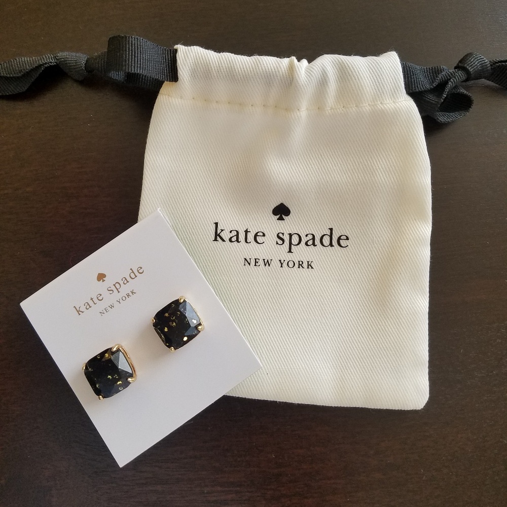 Kate Spade Gold Glitter Studs